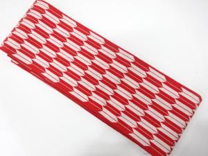 矢羽根模様織り出し　半幅帯